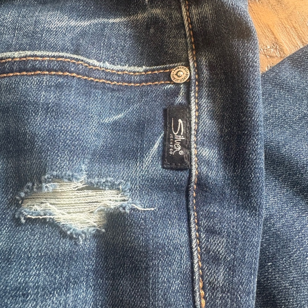 Silver Jeans Women's Boyfriend Jeans - Dark Blue Wash - Picture 11 of 11